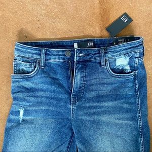 Kut from the Cloth Chrissie Fab Ab High Waist Straight Leg Jeans.